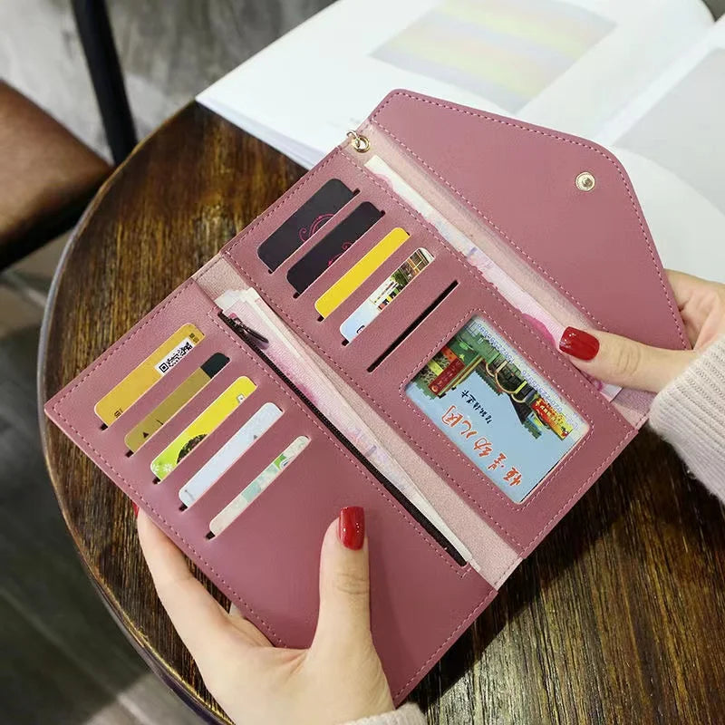 Tassel Heart Pendant Clutch Bag Multi-Functional Lychee Pattern