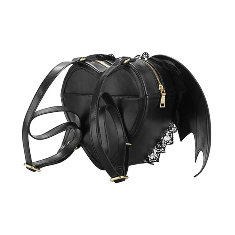 Bat Wings Angel School Backpack For Women