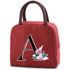 Whitemarble Lunch Bag Picnic Tote Canvas Handbag