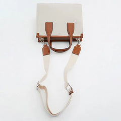 Canvas Leather Handbag Classic Woody Tote Bag
