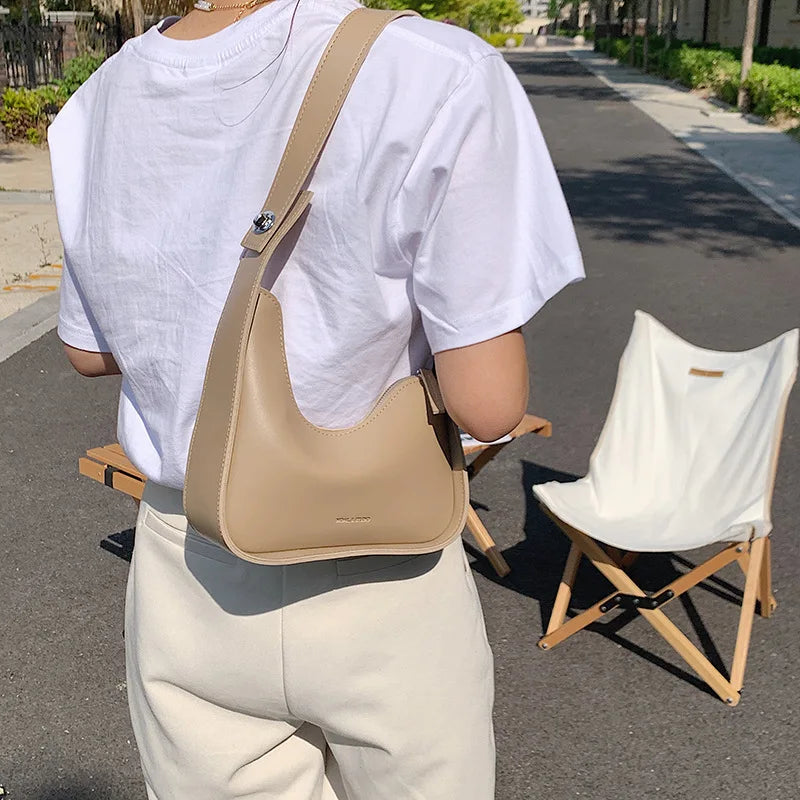 Lemon Leather Crossbody Bag for Women Casual Satchel Handbag