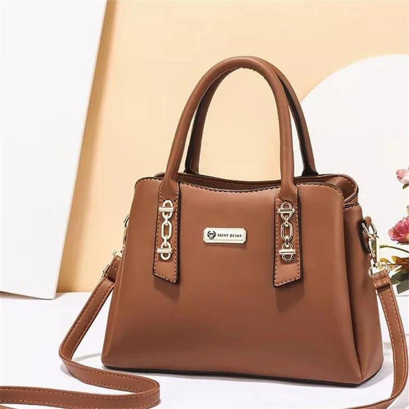 Women Crossbody Shoulder Bag Solid Messenger Handbag Casual Tote