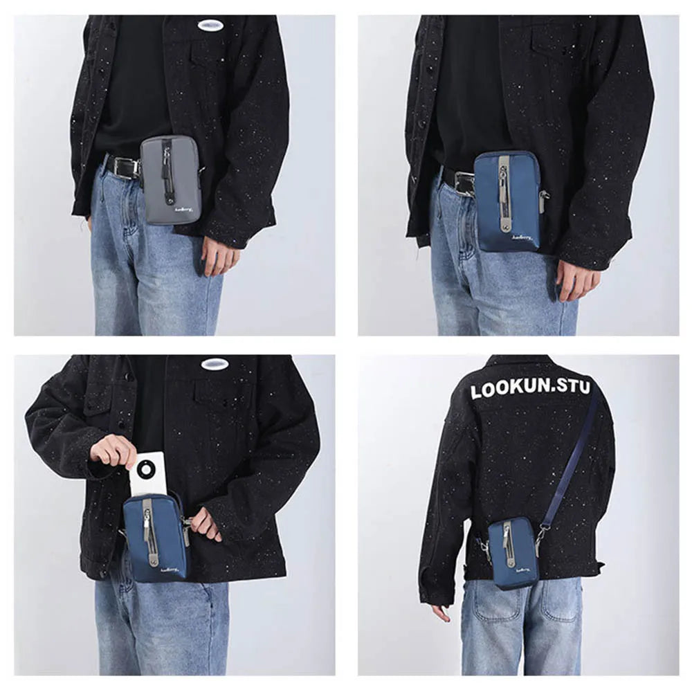 Men Bag Sports Phone Pocket Multi-Function Small Male Shoulder Bags