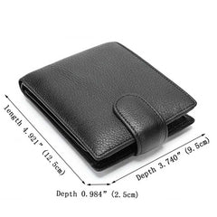 Leather Men Wallet Engraved Name Hasp Male Purses Long Vintage High Quality