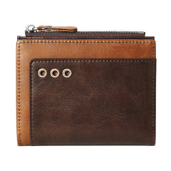 Anti-Theft Leather Wallet for Men Large Capacity Zipper Business Purse