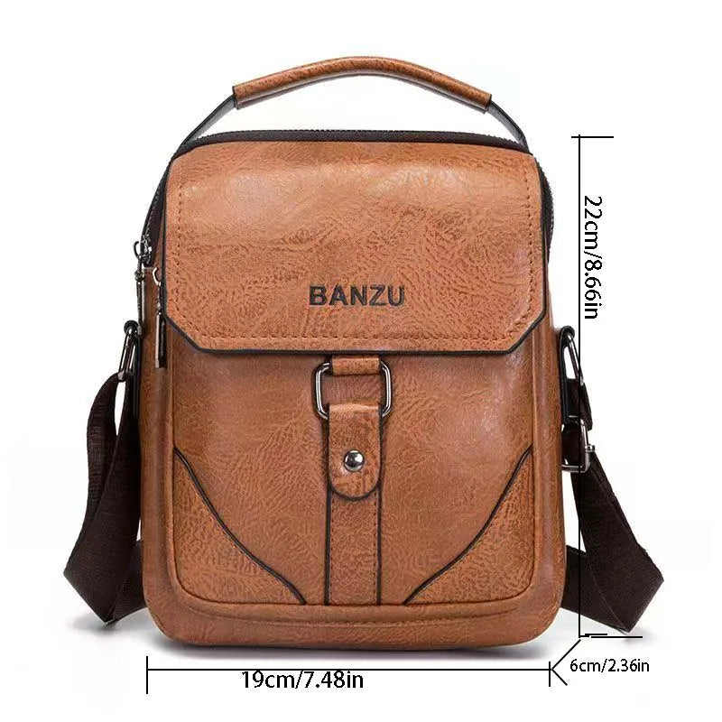 Men's Leather Crossbody Business Shoulder Bag