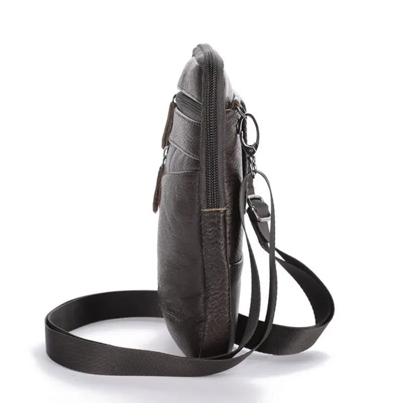 Men's Leather Phone Pouch Crossbody Waist Pack
