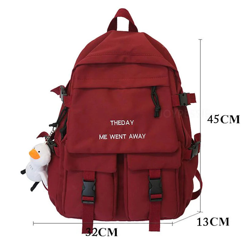 Men's Large Waterproof Nylon Backpack Travel School Multifunctional Backpack