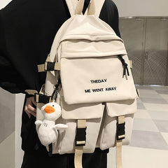 Men's Large Waterproof Nylon Backpack Travel School Multifunctional Backpack