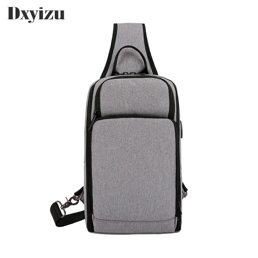 Men's Vintage Nylon Chest Bag Large Capacity