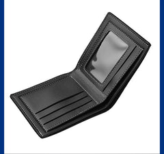 Men's Leather Wallet Short Horizontal Multi-function
