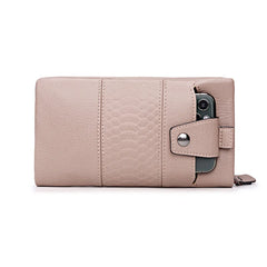 Soft Leather Zipper Long Handbag Women Wallet