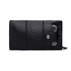 Soft Leather Zipper Long Handbag Women Wallet