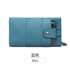 Soft Leather Zipper Long Handbag Women Wallet
