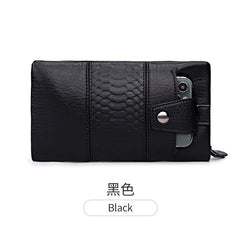 Soft Leather Zipper Long Handbag Women Wallet