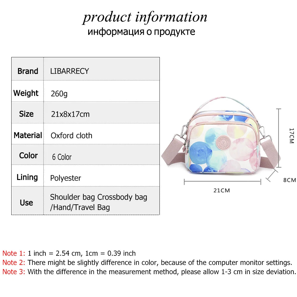 Multifunctional Women's Handbag Oxford Cloth Shoulder Bag