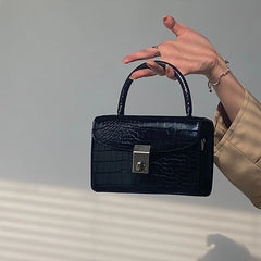 Crocodile Square Chain Messenger Shoulder Bag Handbag