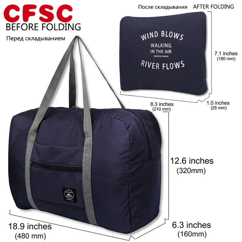 Waterproof Nylon Travel Bag Unisex Large Capacity Luggage