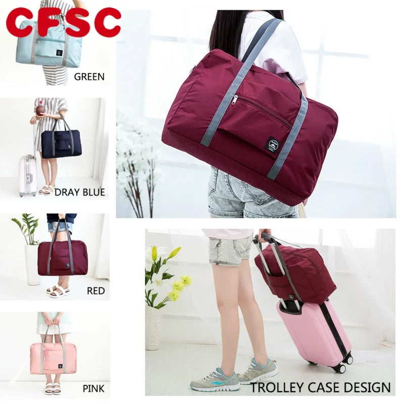Waterproof Nylon Travel Bag Unisex Large Capacity Luggage