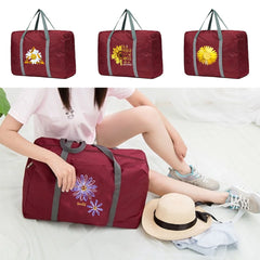 Nylon Foldable Travel Bags Large Capacity Luggage Bag Daisy Series