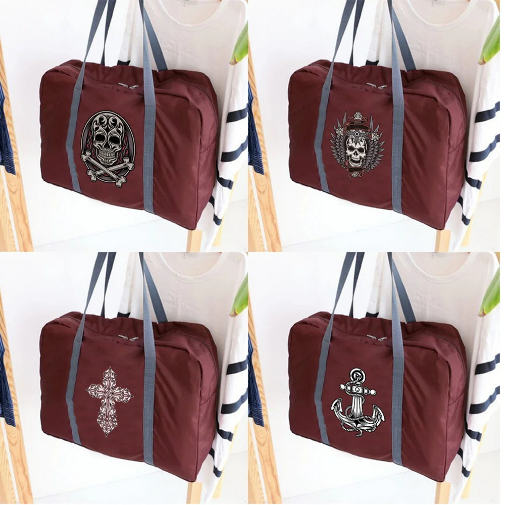 Nylon Foldable Travel Bags Large Capacity Luggage Bag