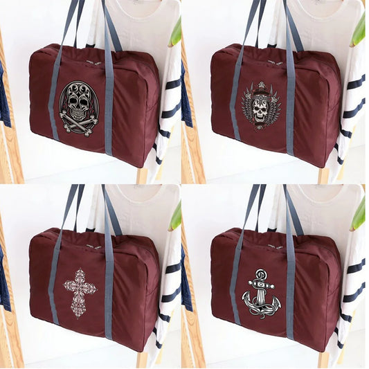 Nylon Foldable Travel Bags Large Capacity Luggage Bag
