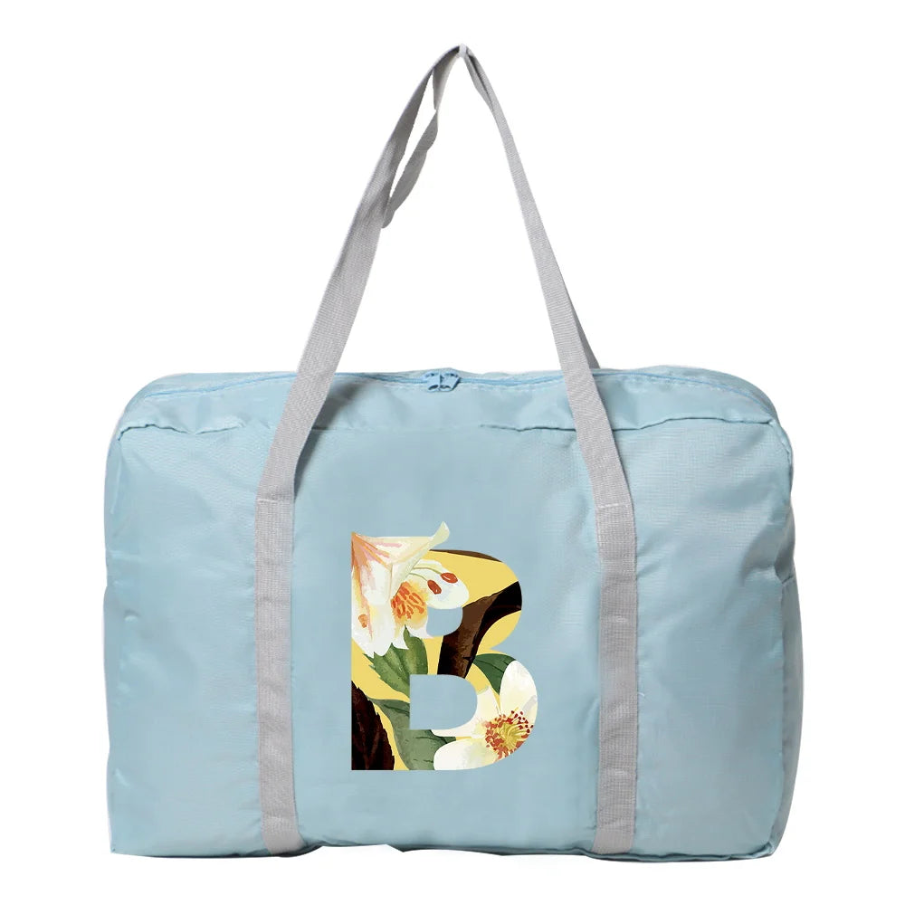 Nylon Foldable Travel Bags Unisex Storage Bag Women Men Floral Series