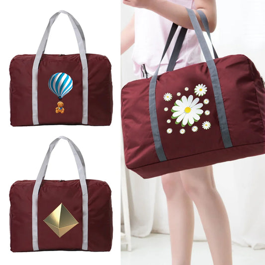 Nylon Travel Bags Large Capacity Waterproof Handbags Unisex Men 3D Pattern