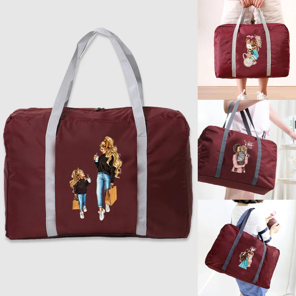 Nylon Foldable Travel Bags Large Capacity Luggage Waterproof Handbags Unisex