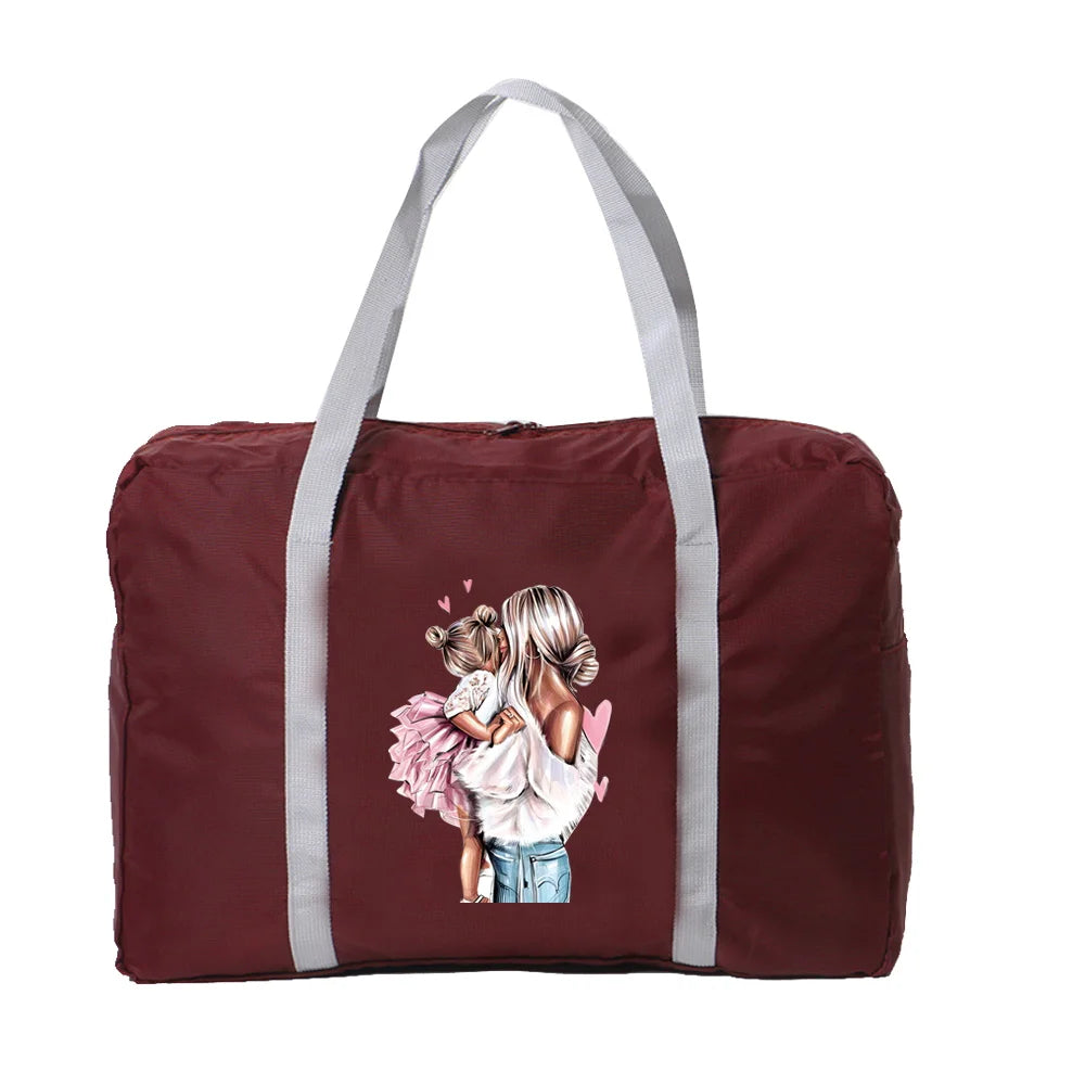 Nylon Foldable Travel Bags Large Capacity Luggage Waterproof Handbags Unisex