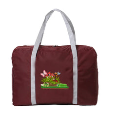 Nylon Foldable Travel Bags Large Capacity Waterproof Handbags Mushroom Pattern
