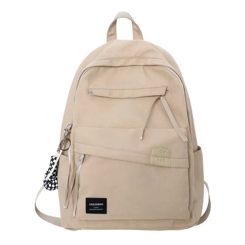 Nylon Woman Backpack Casual Student Rucksack High Capacity Laptop Schoolba
