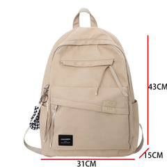 Nylon Woman Backpack Casual Student Rucksack High Capacity Laptop Schoolba
