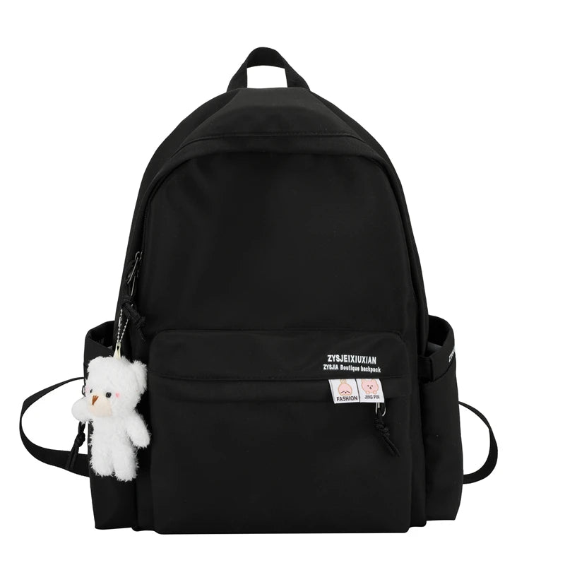 Nylon Women Backpack Female Letter Printing Travel Bag
