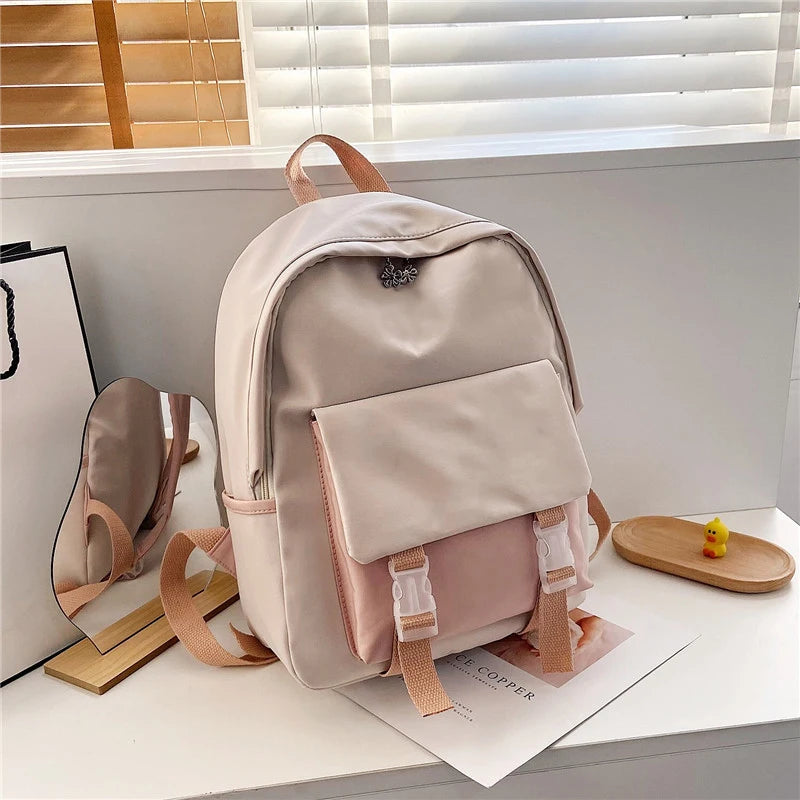 Nylon Women's Backpack School Student Schoolbag Teenager Girls Backpack