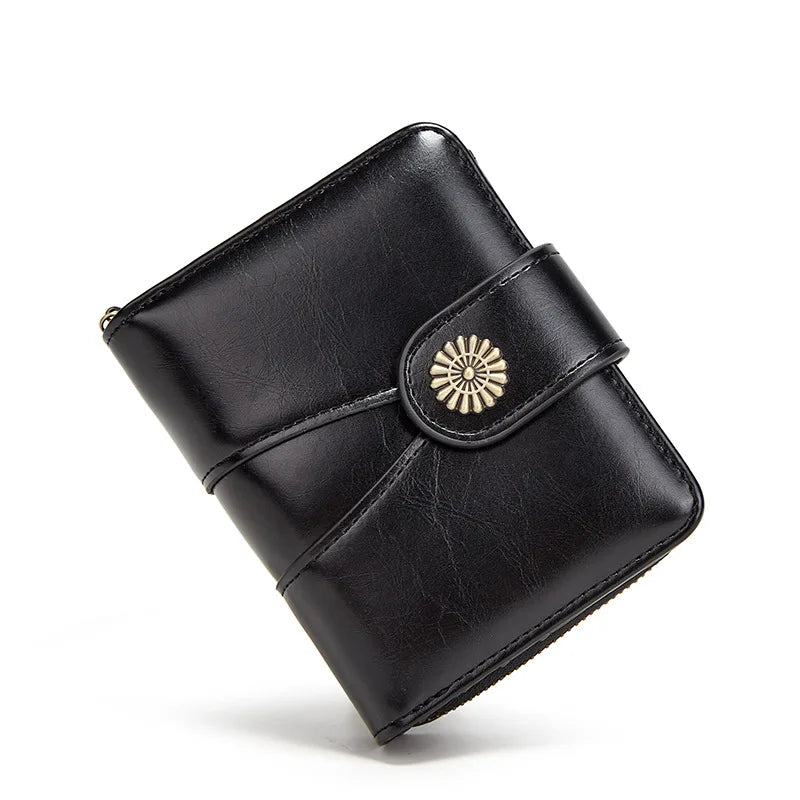 Vintage Floral Women's Small Wallet Short Purse Money Bag