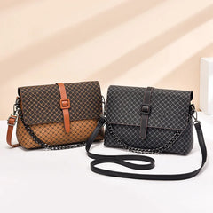 One-shoulder Messenger Bag Women's High-quality Contrast Printing Small Square B