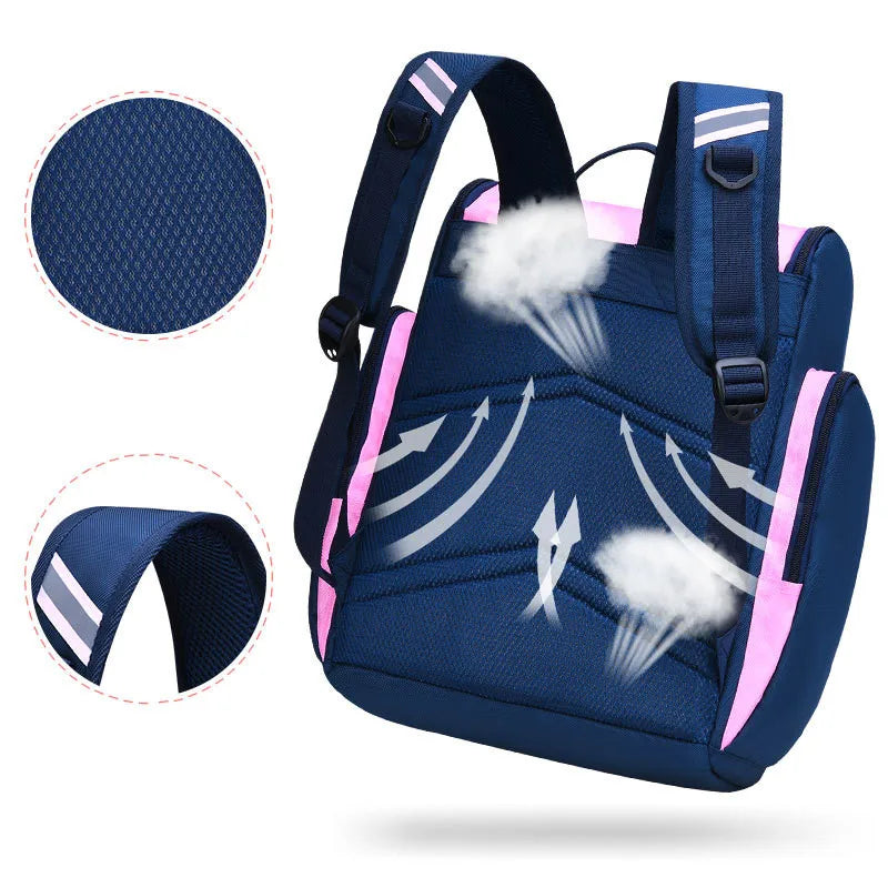 Waterproof Orthopaedics School Backpack for Girls Kids