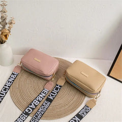 Small Square Messenger Bag for Women PU Leather