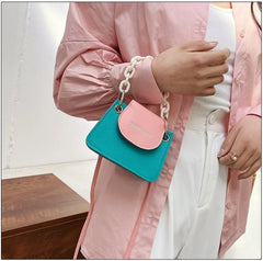 Mini Pu Leather Crossbody Bag For Women Chain Shoulder Handbag