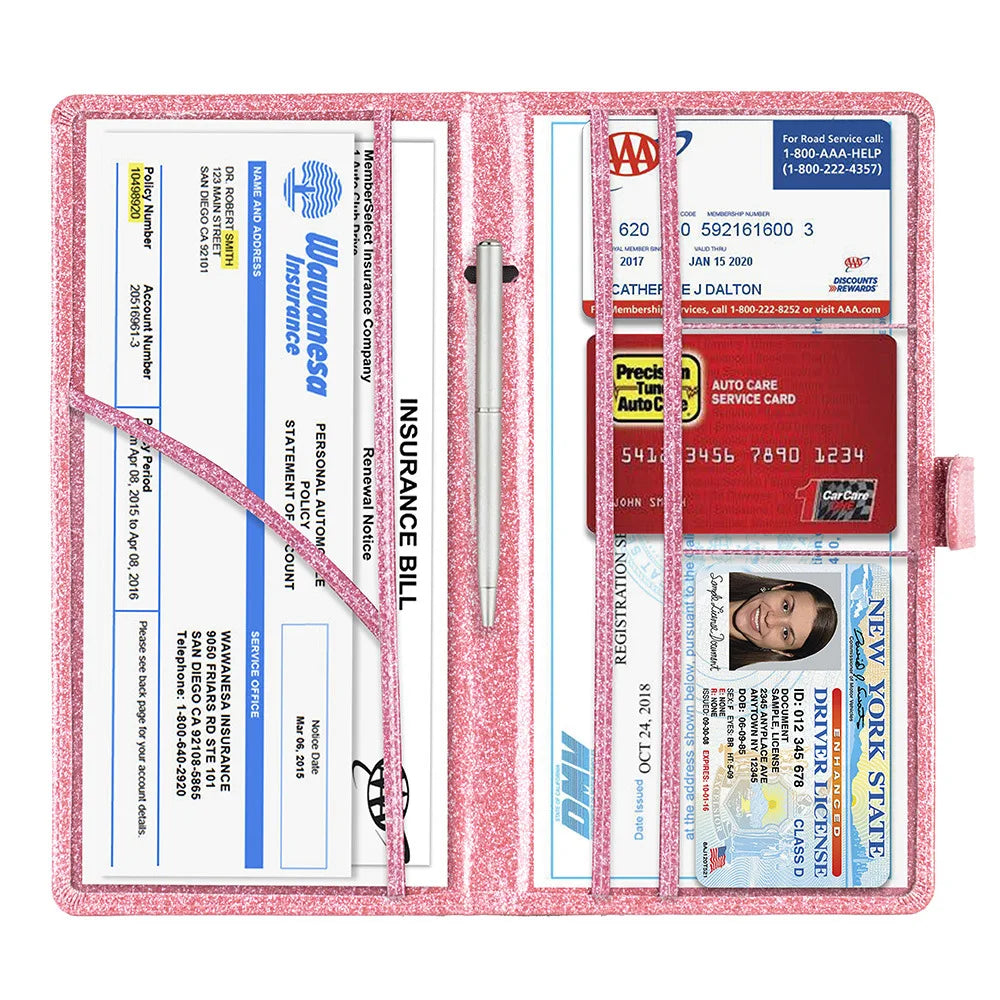 RFID Blocking Leather Travel Wallets Passport Holder Cover