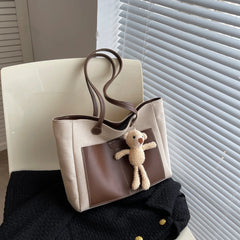 Patchwork Shoulder Bags For Women Large Capacity Canvas Handbags Cloth Totes