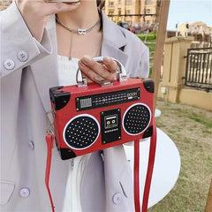 Retro Radio Shape Bag Ladies Shoulder Bag