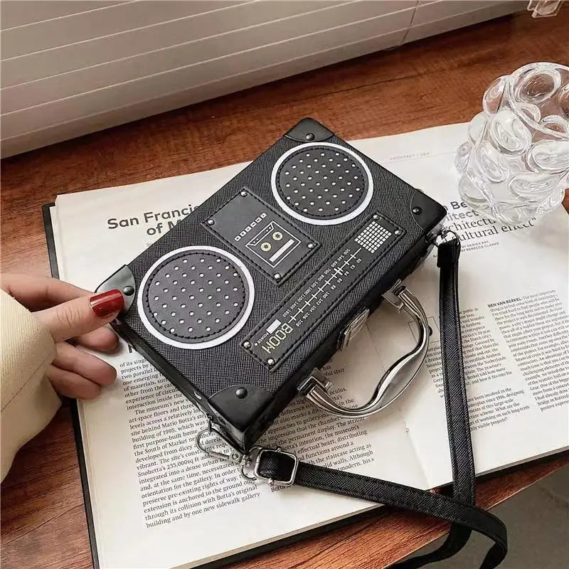 Retro Radio Shape Bag Ladies Shoulder Bag