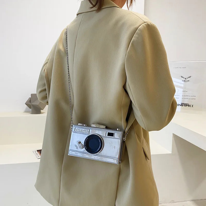 Camera Shape Clutch Retro Shoulder Bag Mini Messenger Bag Purse
