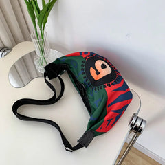 Personalized Printing Crescent Bag Female Waterproof Messenger Shoulder Bag