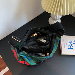 Personalized Printing Crescent Bag Female Waterproof Messenger Shoulder Bag