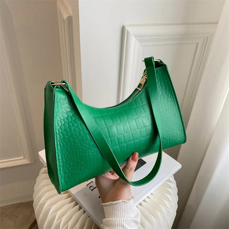 Croc Pattern Women's Shoulder Bag