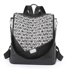 Splicing Ladies Backpack Large Capacity School Bag
