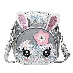 Sequins Backpack Cartoon School Bag For Girl Kindergarten with Rabbit Ear